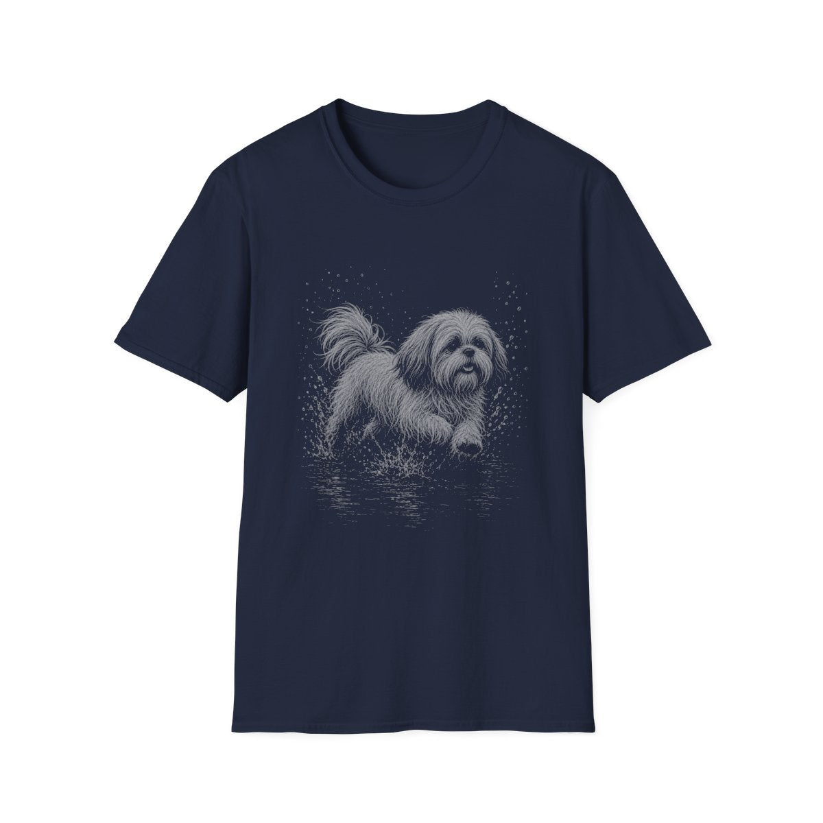 Shih Tzu Water Run Tee - Navy