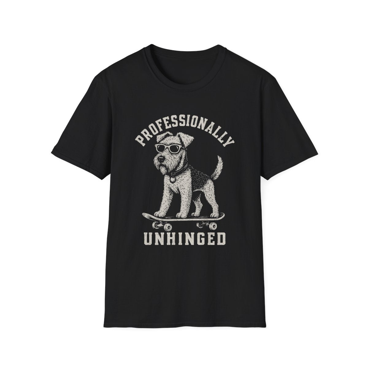 Skateboard Airedale Terrier Tee - Black
