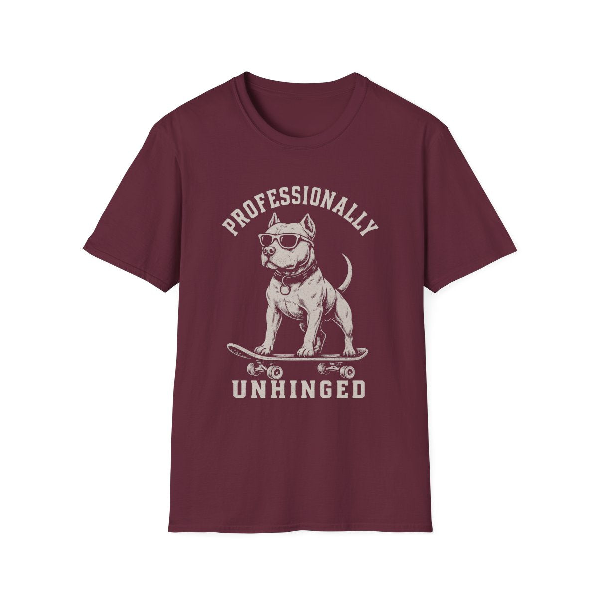 Skateboard American Pit Bull Terrier Tee - Maroon