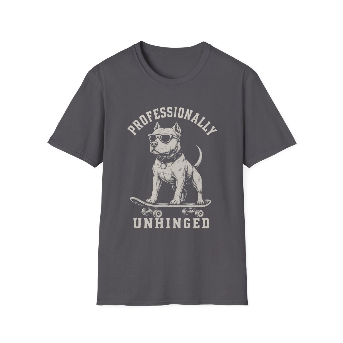 Skateboard American Pit Bull Terrier Tee - Charcoal