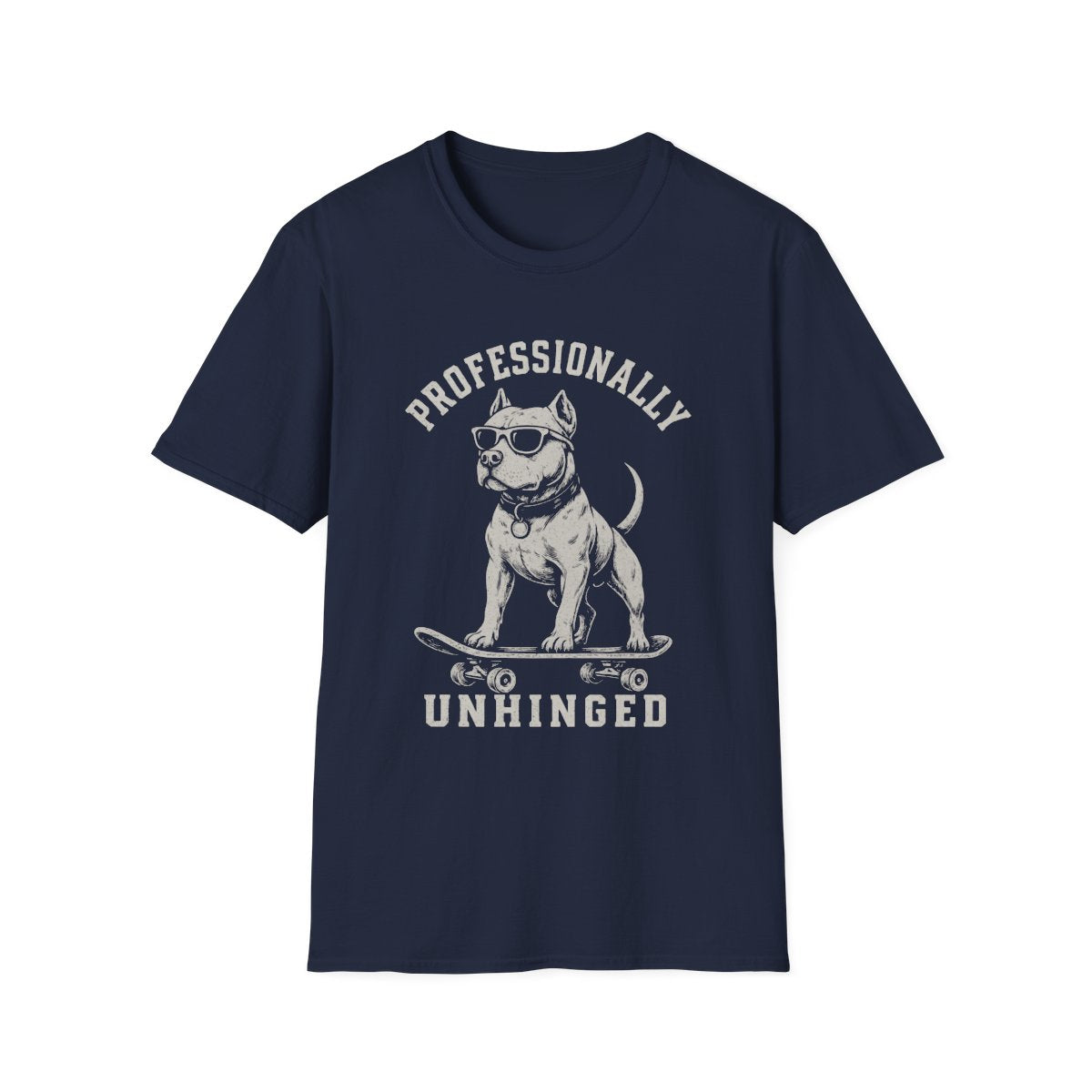 Skateboard American Pit Bull Terrier Tee - Navy
