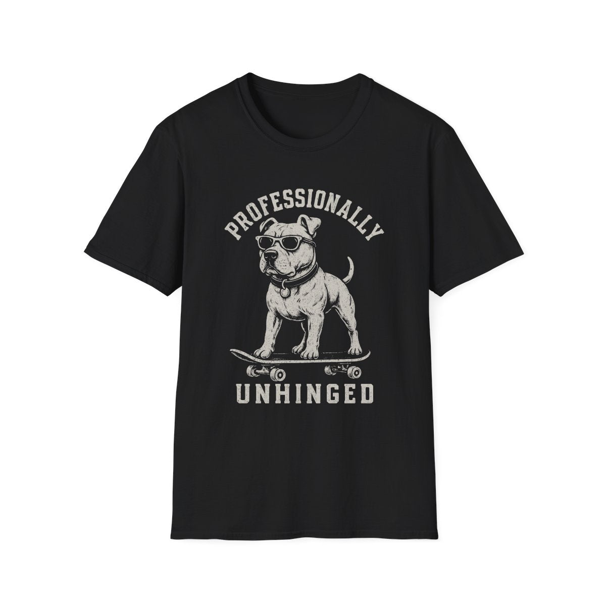 Skateboard American Staffordshire Terrier Tee - Black