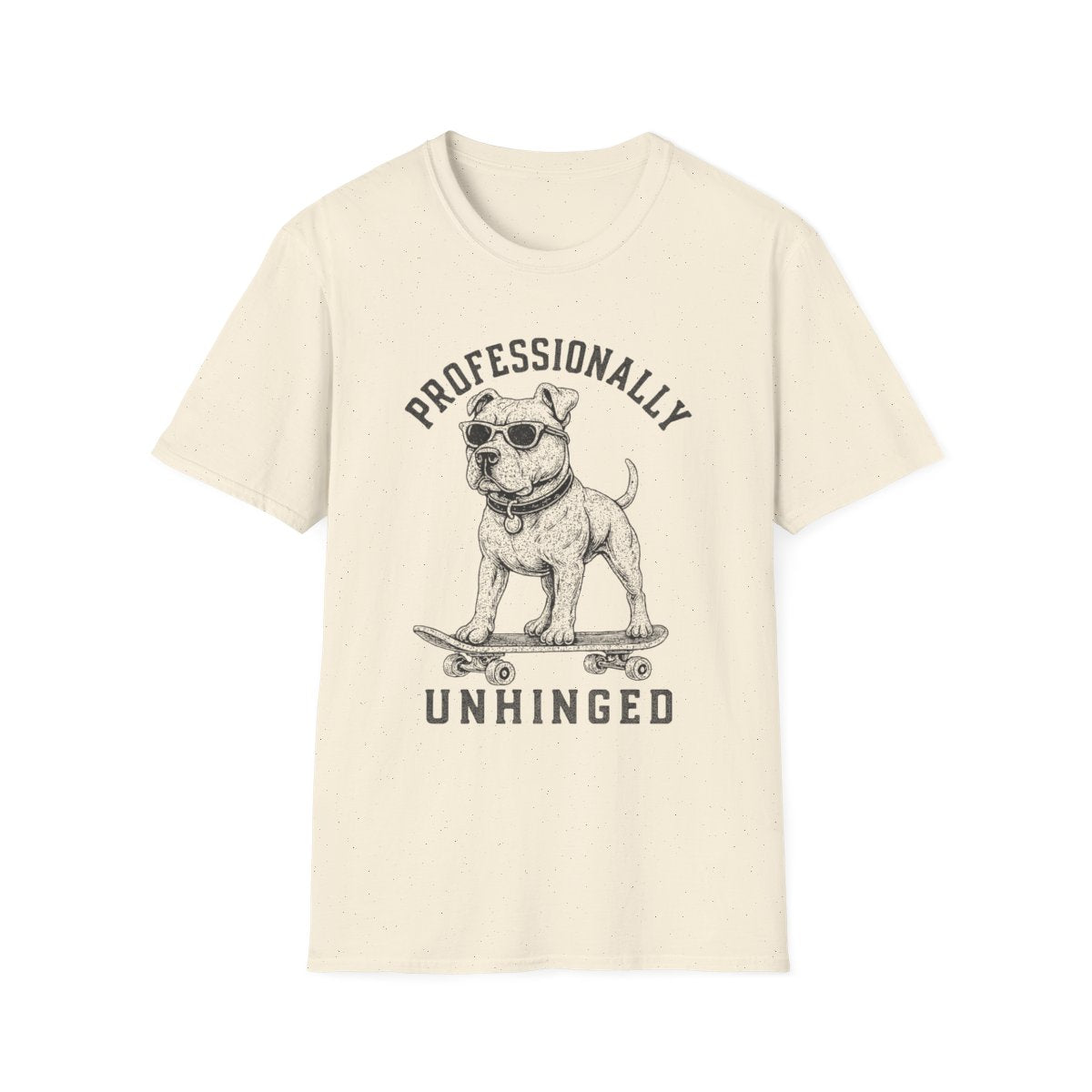 Skateboard American Staffordshire Terrier Tee - Natural