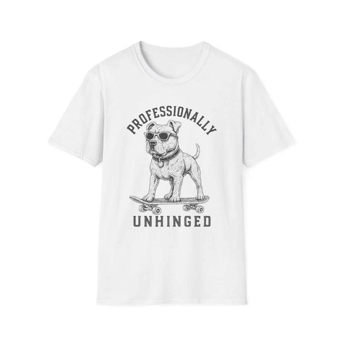 Skateboard American Staffordshire Terrier Tee - White