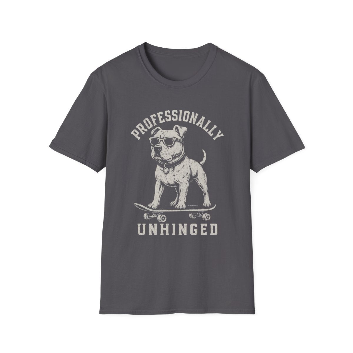 Skateboard American Staffordshire Terrier Tee - Charcoal
