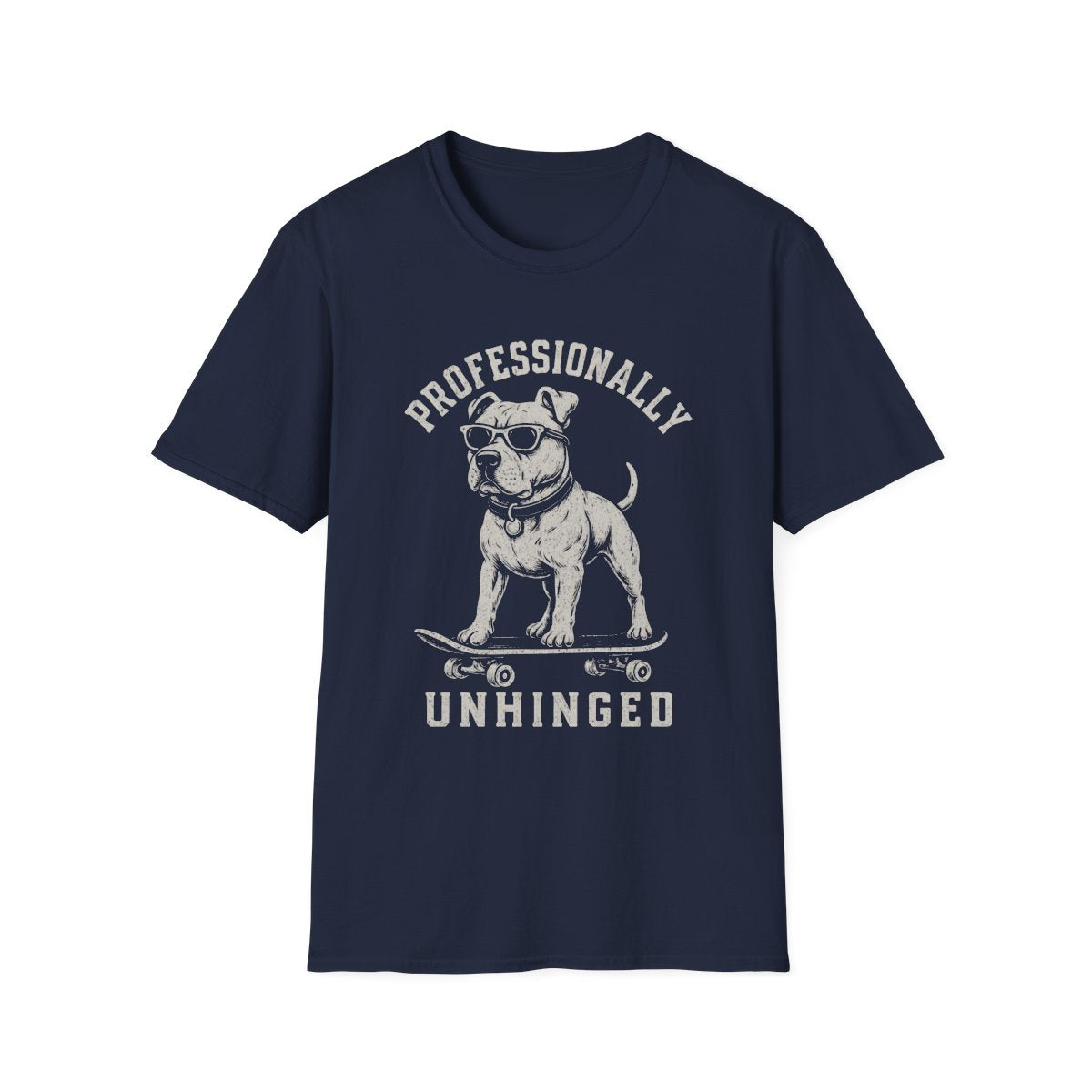 Skateboard American Staffordshire Terrier Tee - Navy