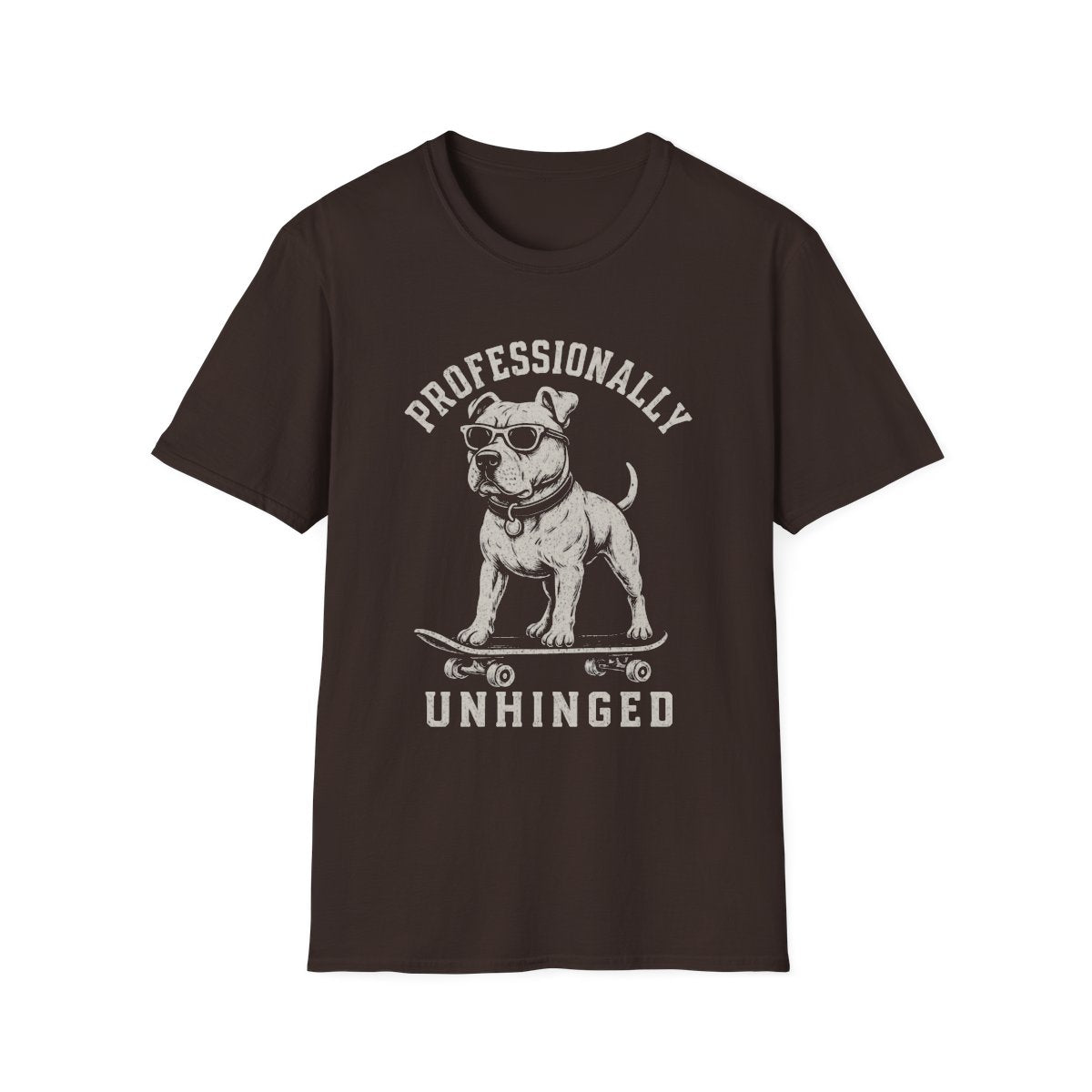 Skateboard American Staffordshire Terrier Tee - Dark Chocolate