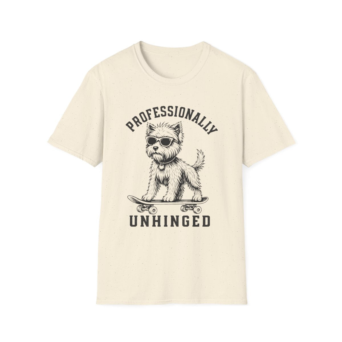 Skateboard Australian Terrier Tee - Natural