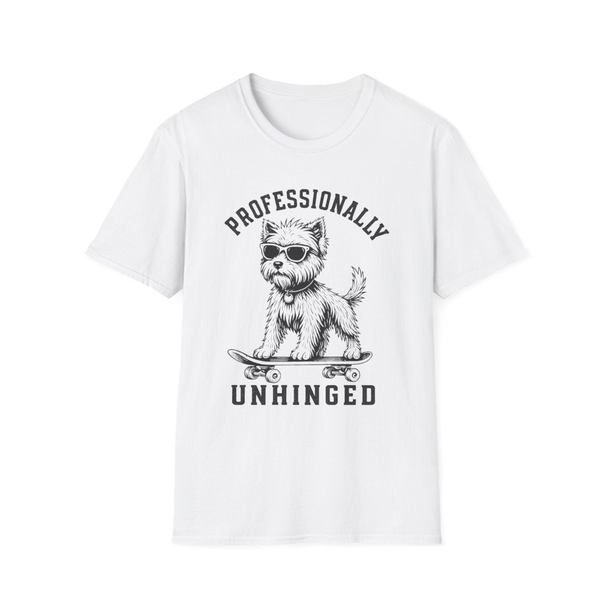 Skateboard Australian Terrier Tee - White