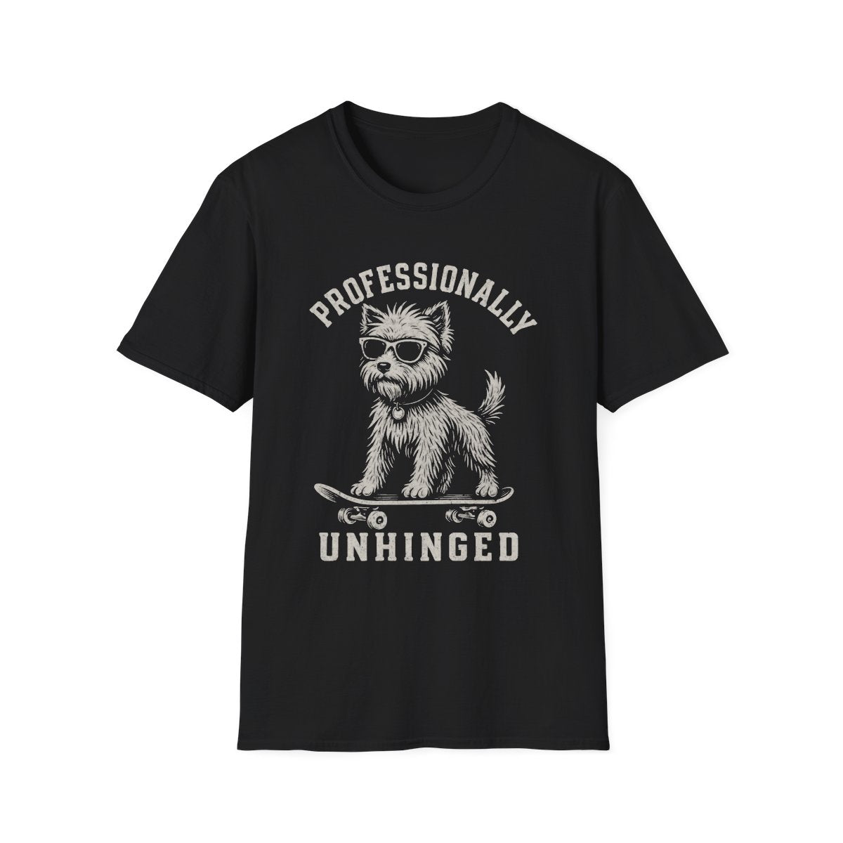 Skateboard Australian Terrier Tee - Black
