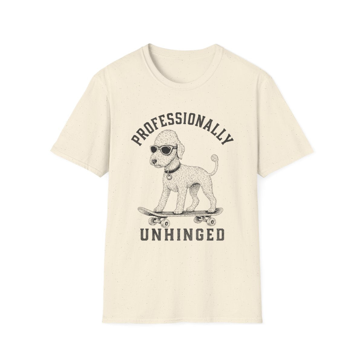 Skateboard Bedlington Terrier Tee - Natural