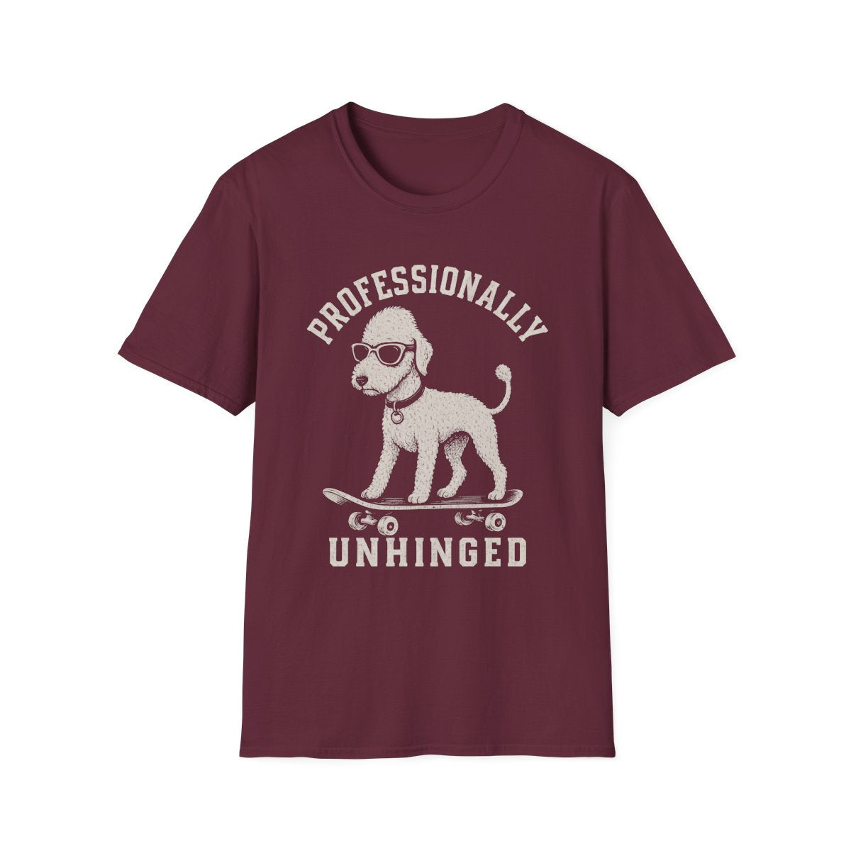 Skateboard Bedlington Terrier Tee - Maroon
