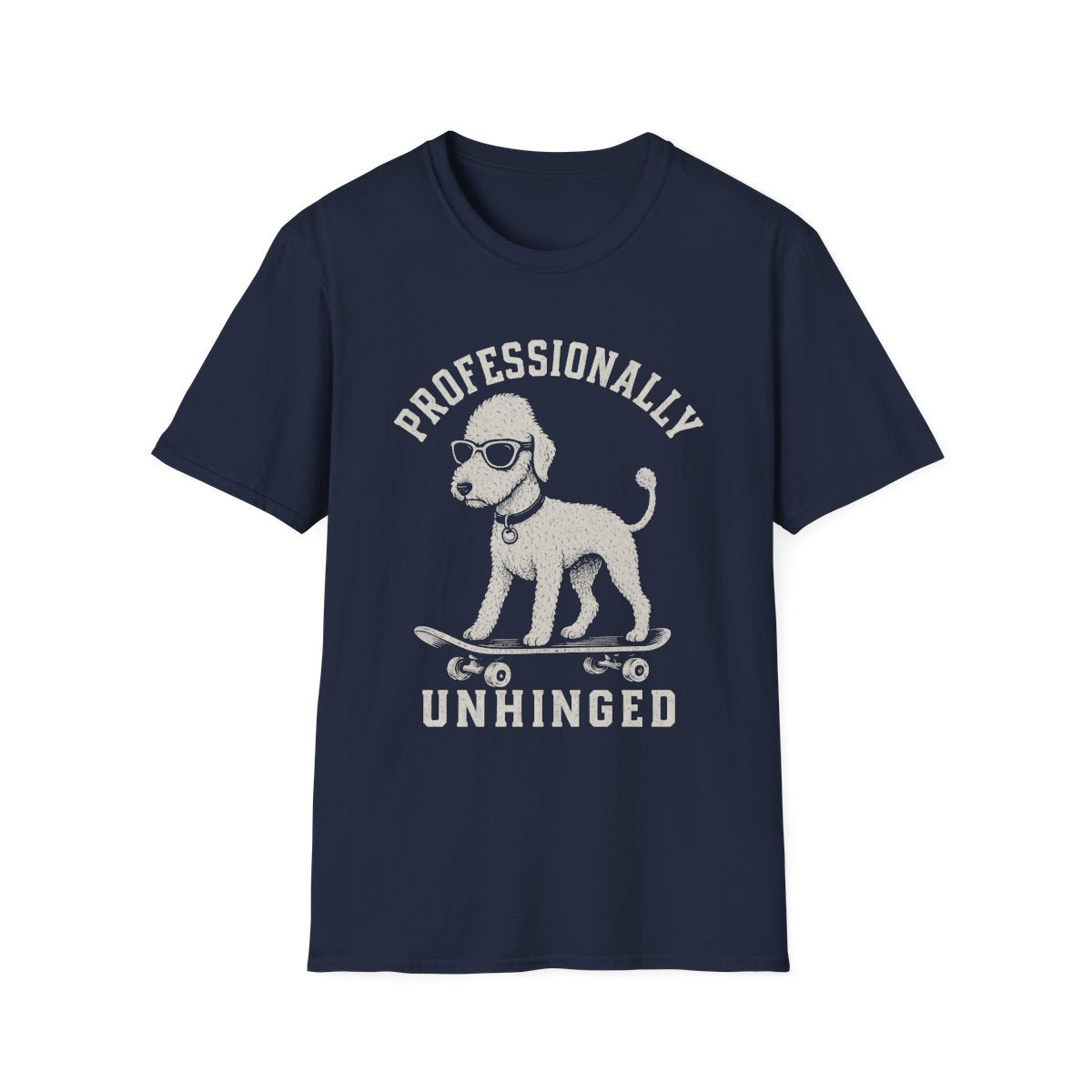 Skateboard Bedlington Terrier Tee - Navy