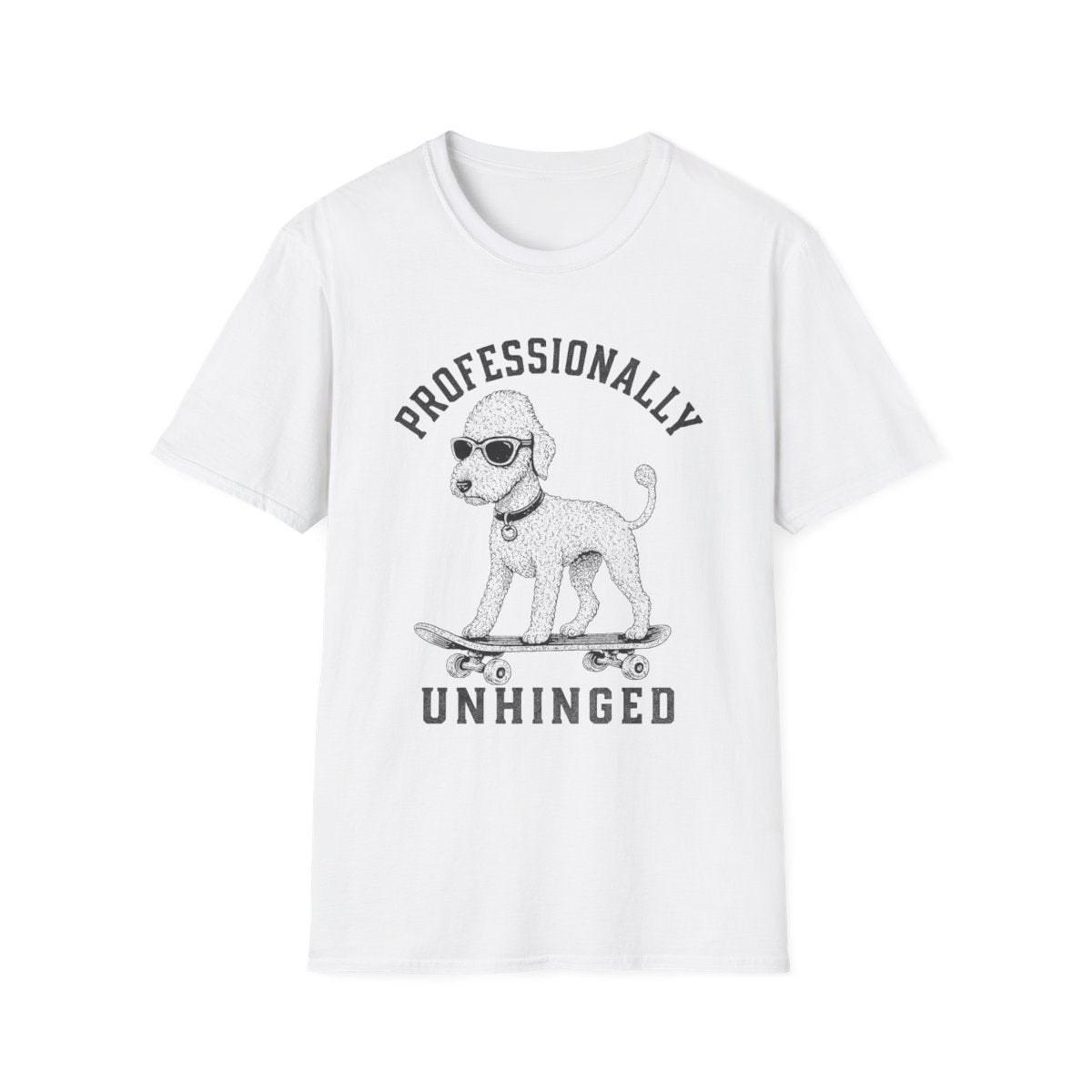 Skateboard Bedlington Terrier Tee - White