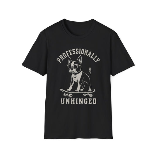 Skateboard Boston Terrier Tee - Black