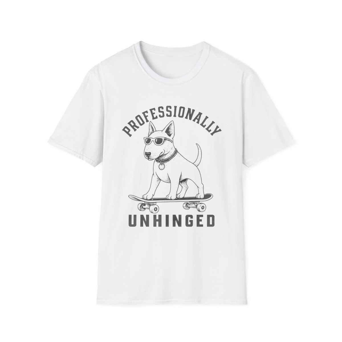 Skateboard Bull Terrier Tee - White