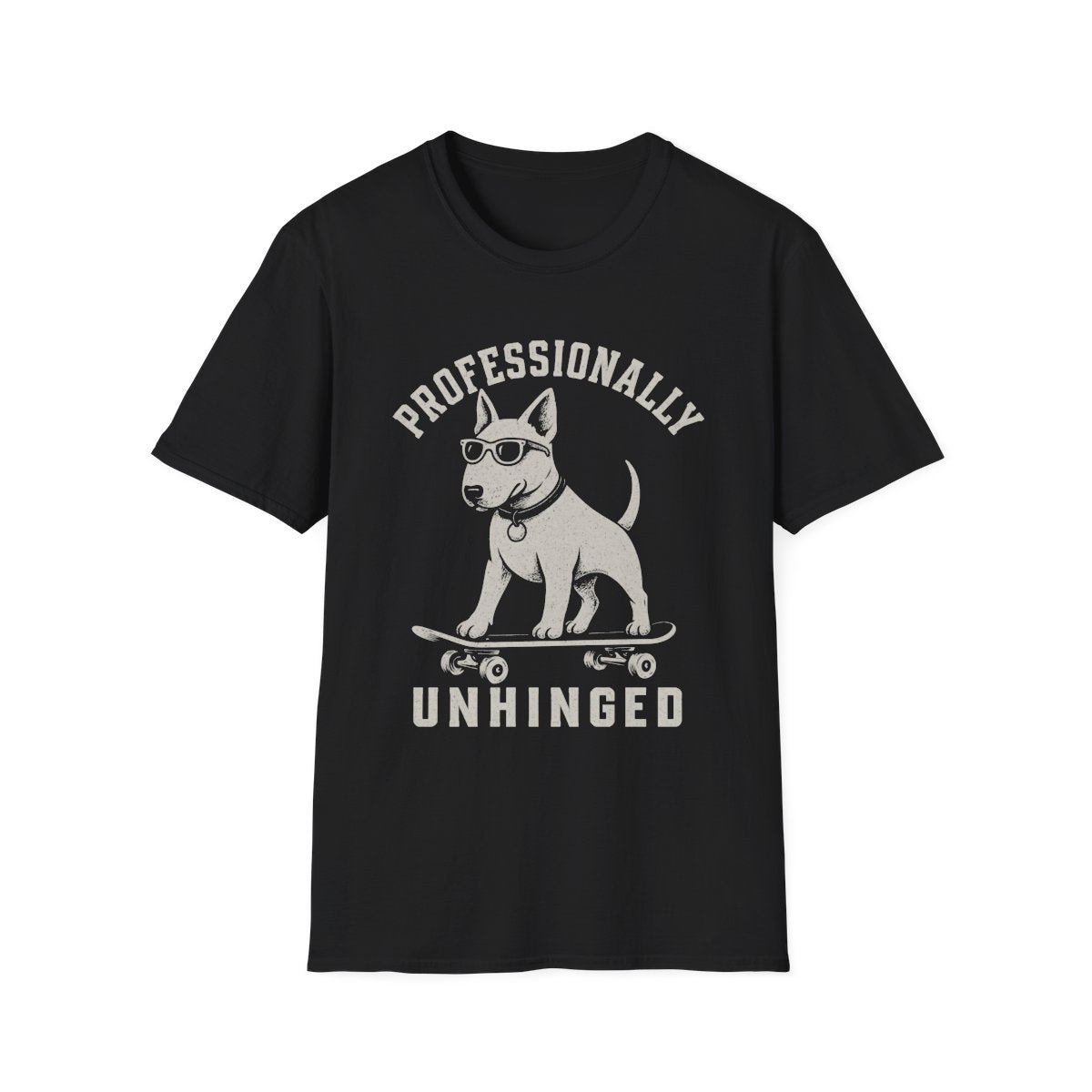 Skateboard Bull Terrier Tee - Black