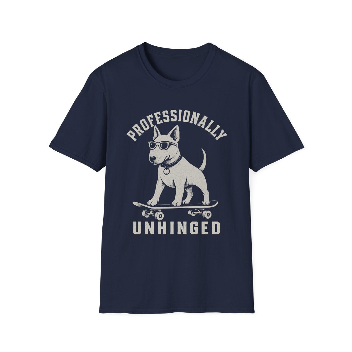 Skateboard Bull Terrier Tee - Navy