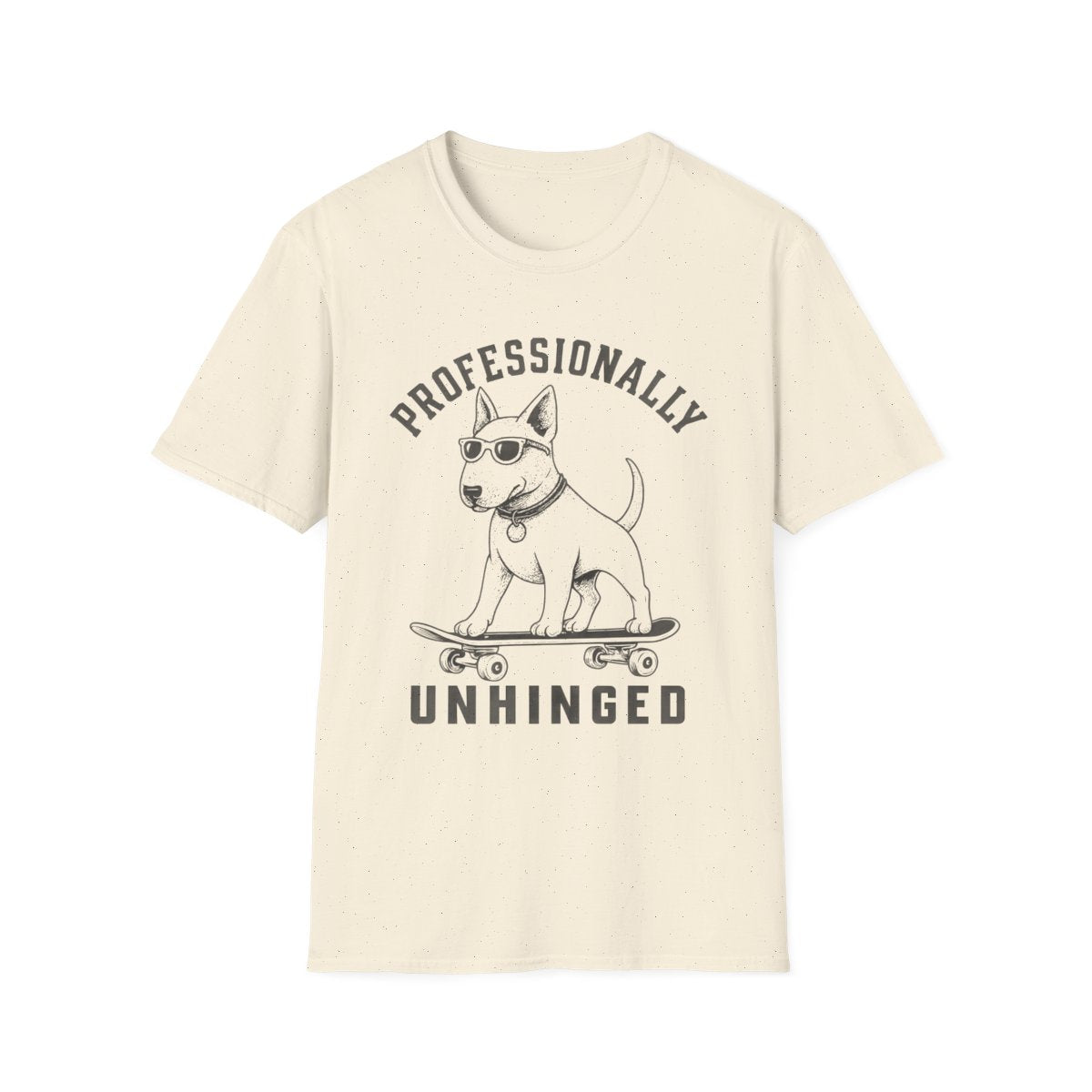 Skateboard Bull Terrier Tee - Natural
