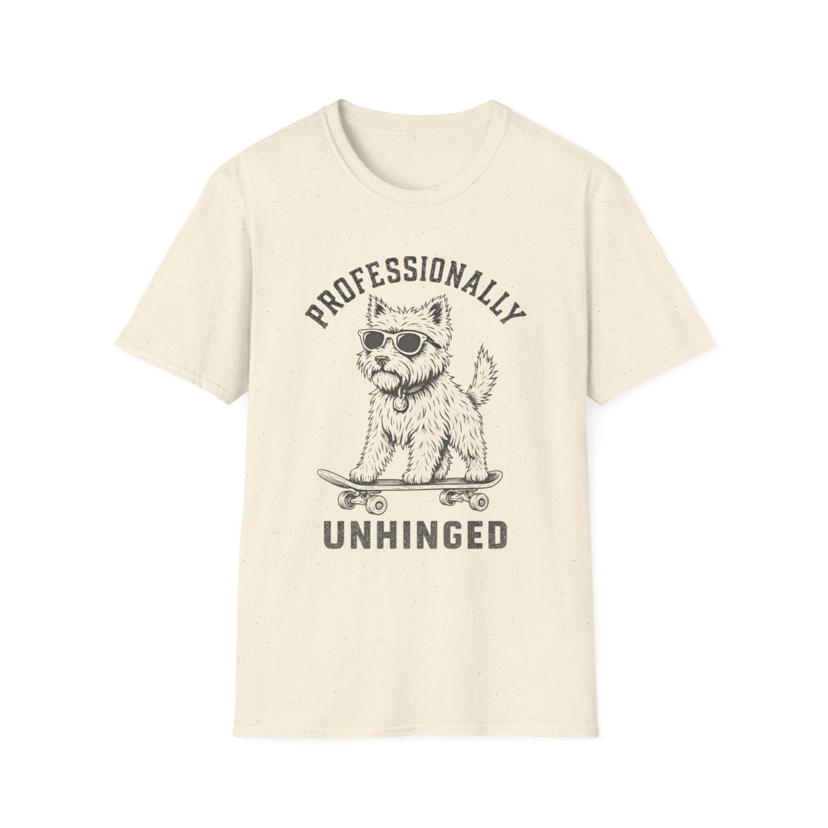 Skateboard Cairn Terrier Tee - Natural