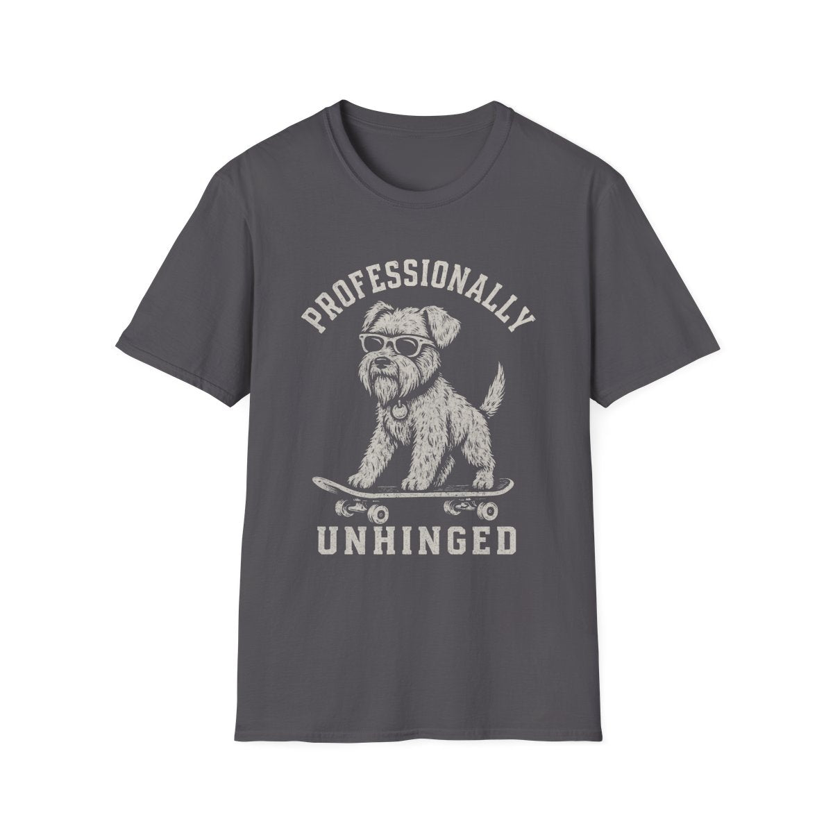 Skateboard Cesky Terrier Tee - Charcoal