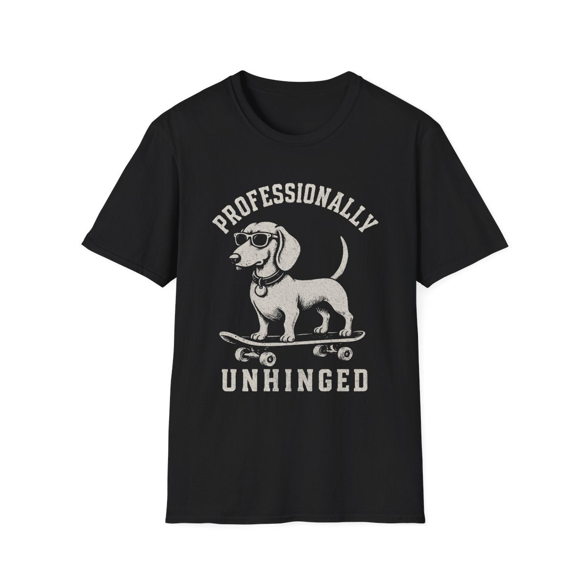 Skateboard Dachshund Tee - Black