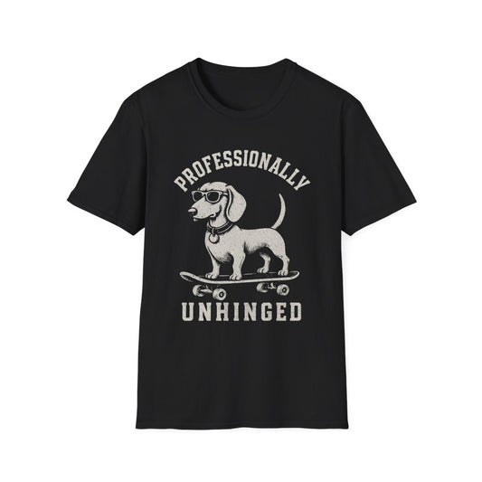 Skateboard Dachshund Tee - Black