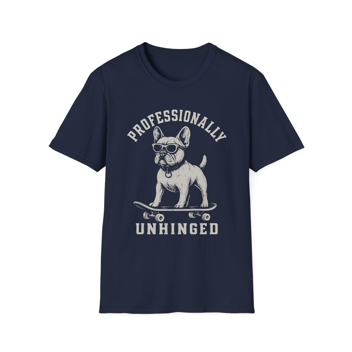 Skateboard French Bulldog Tee - Navy