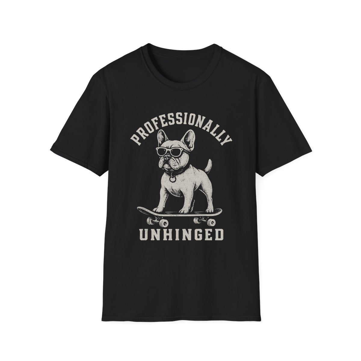 Skateboard French Bulldog Tee - Black