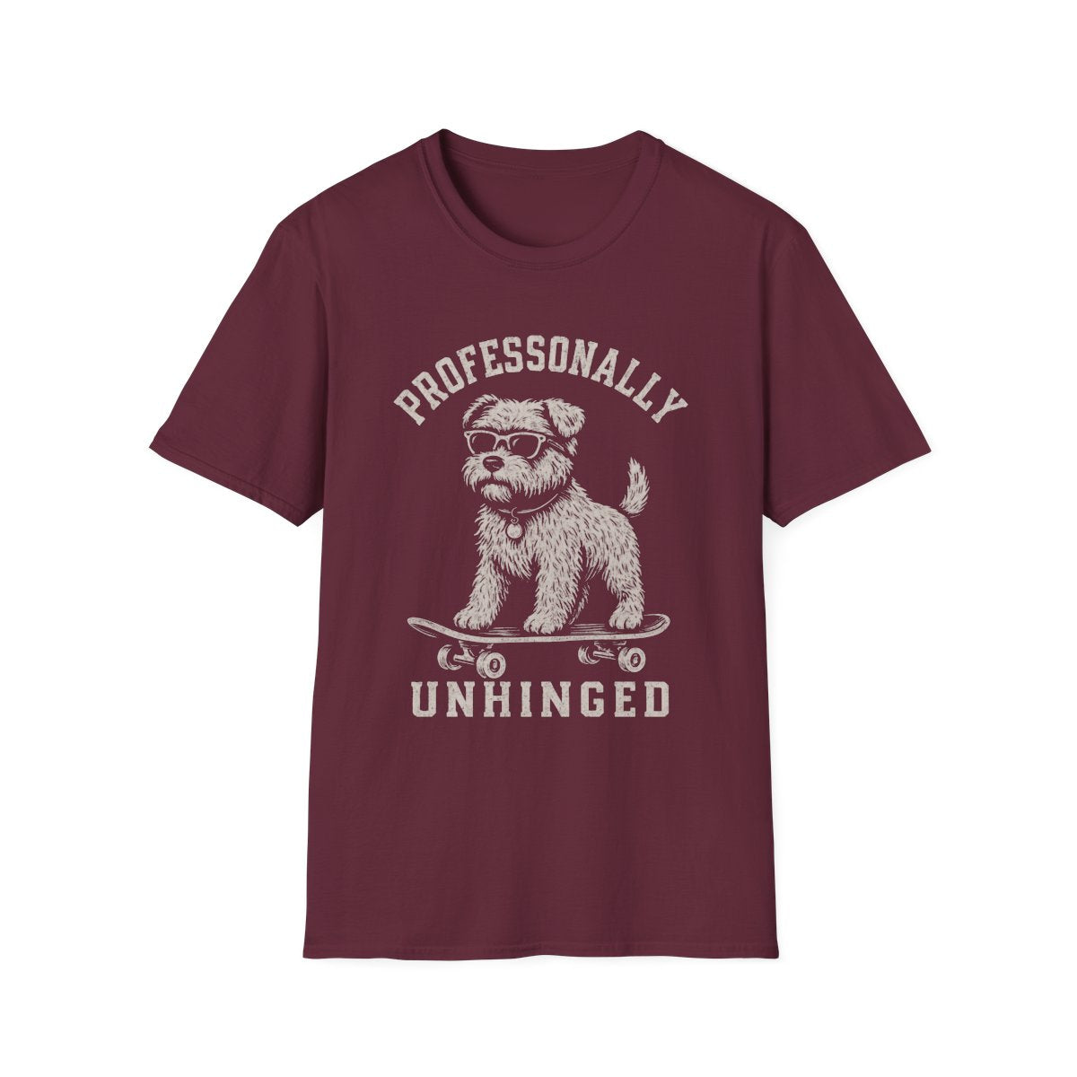 Skateboard Glen of Imaal Terrier Tee - Maroon