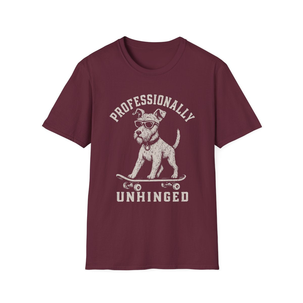 Skateboard Irish Terrier Tee - Maroon