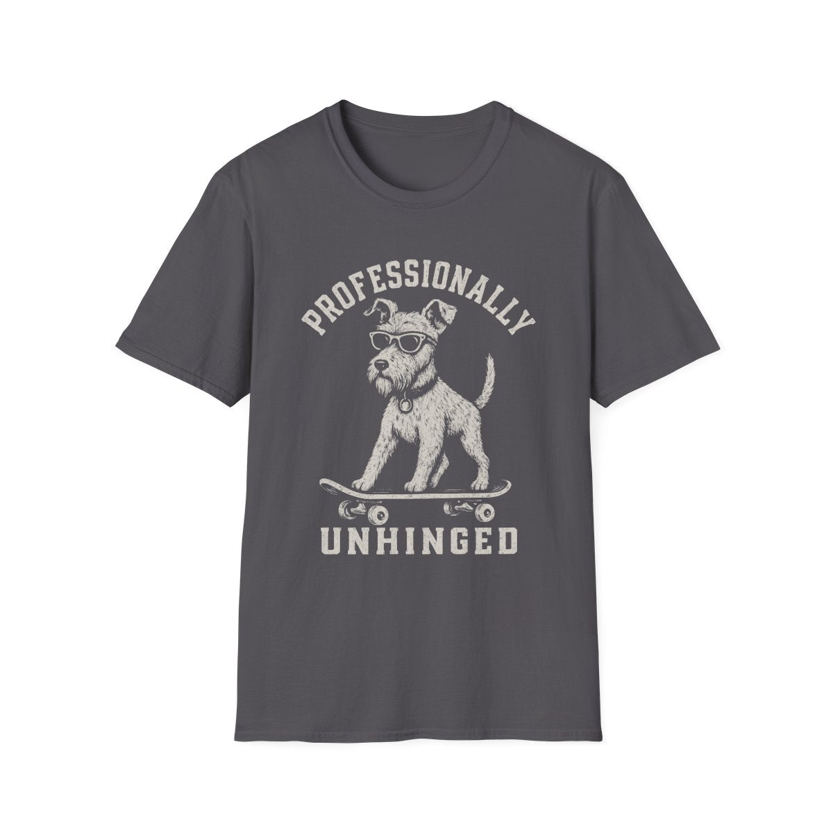 Skateboard Irish Terrier Tee - Charcoal