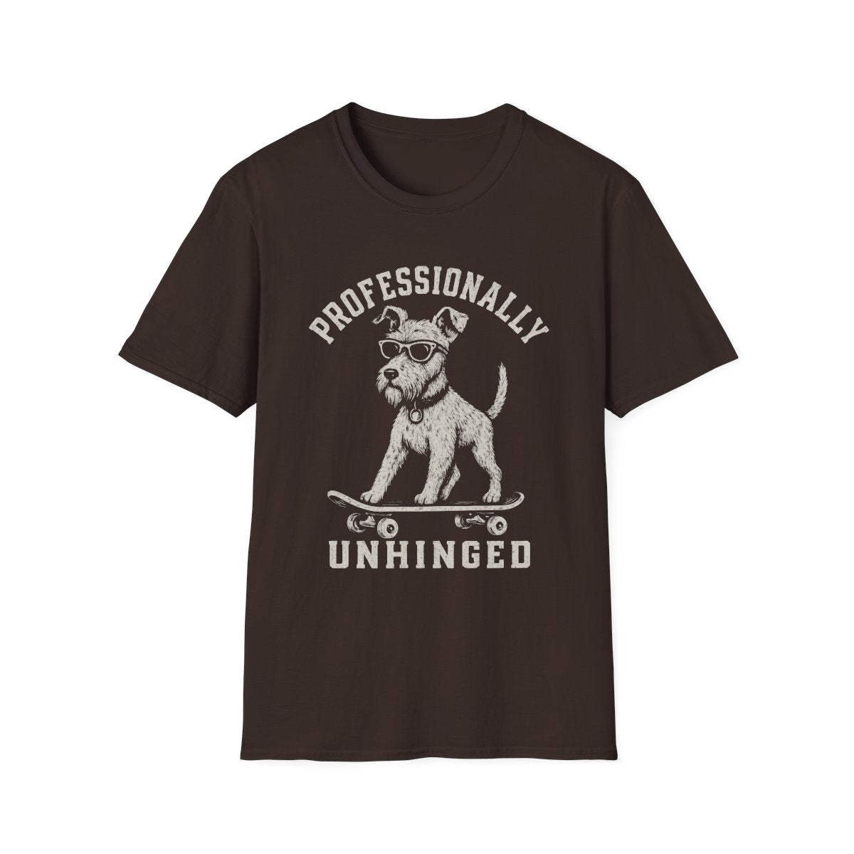 Skateboard Irish Terrier Tee - Dark Chocolate