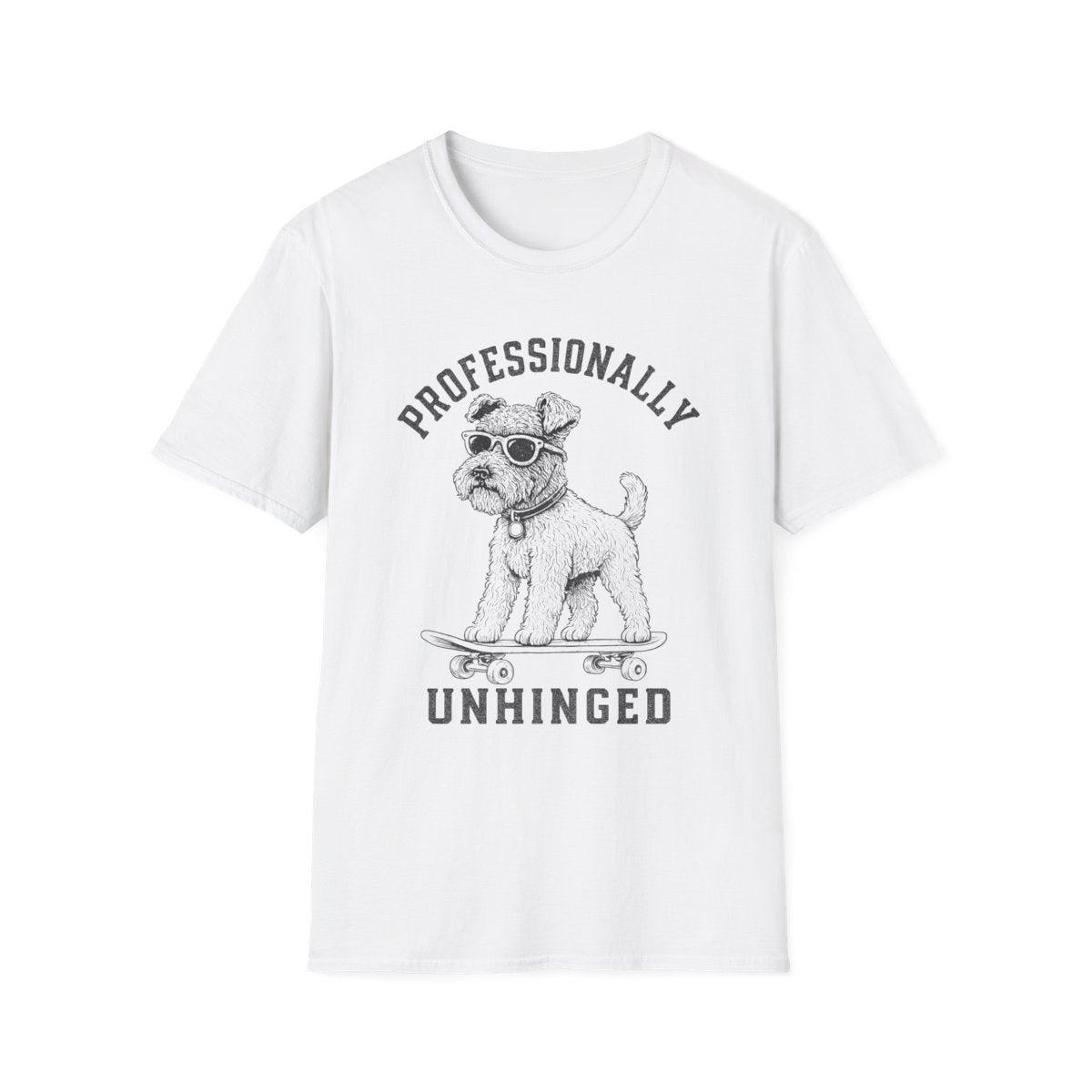 Skateboard Kerry Blue Terrier Tee - White
