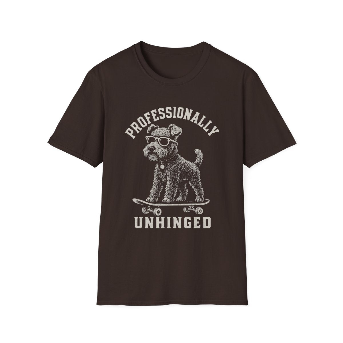 Skateboard Kerry Blue Terrier Tee - Dark Chocolate