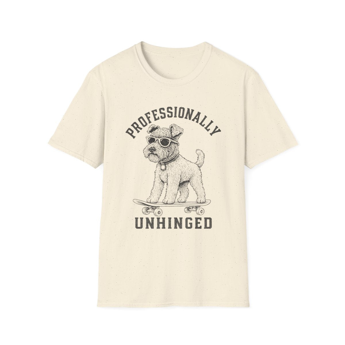 Skateboard Kerry Blue Terrier Tee - Natural