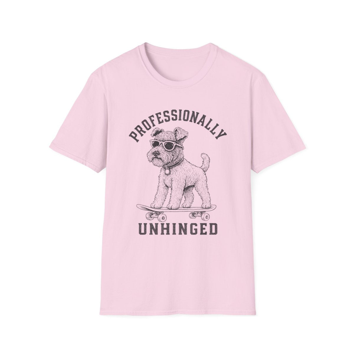 Skateboard Kerry Blue Terrier Tee - Light Pink