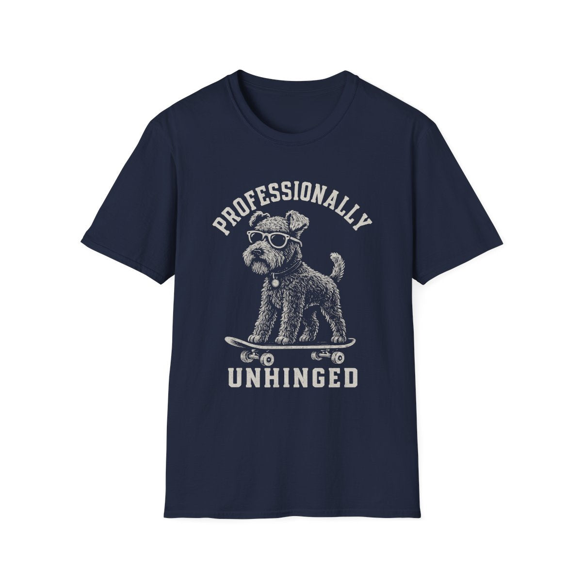 Skateboard Kerry Blue Terrier Tee - Navy