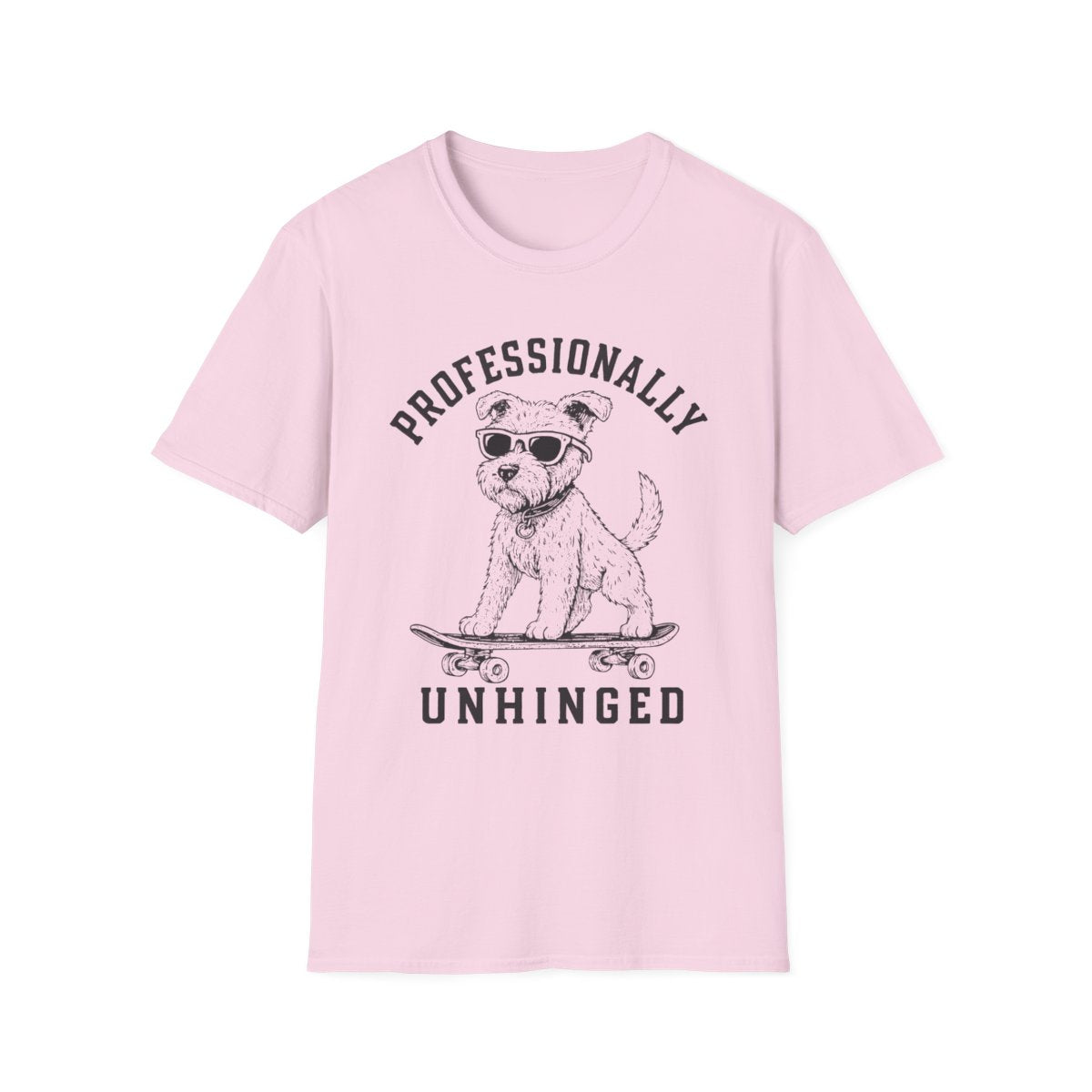 Skateboard Lakeland Terrier Tee - Light Pink