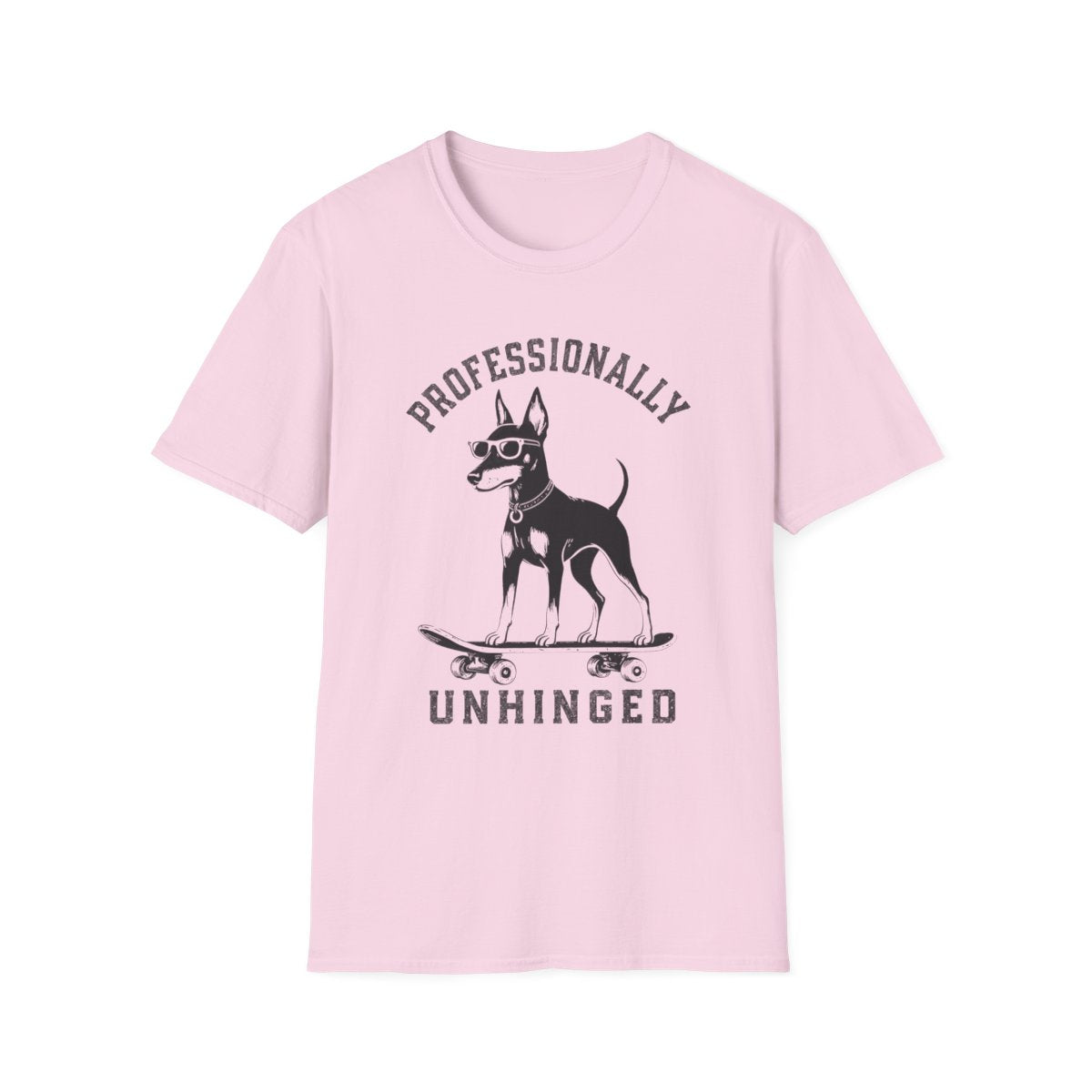 Skateboard Manchester Terrier Tee - Light Pink