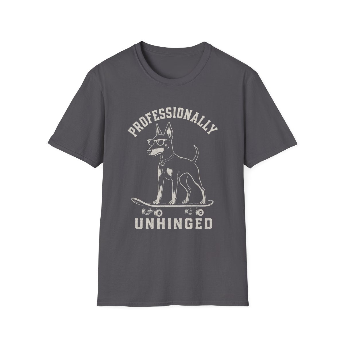Skateboard Manchester Terrier Tee - Charcoal