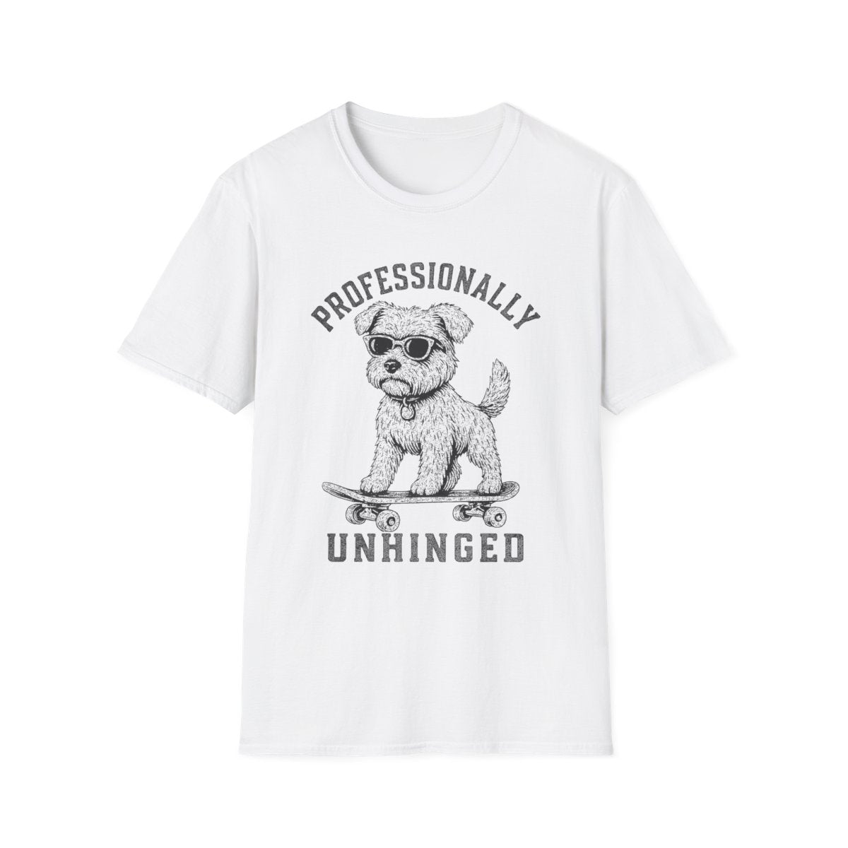 Skateboard Norfolk Terrier Tee - White