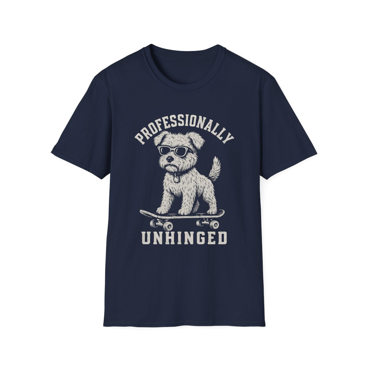 Skateboard Norfolk Terrier Tee - Navy