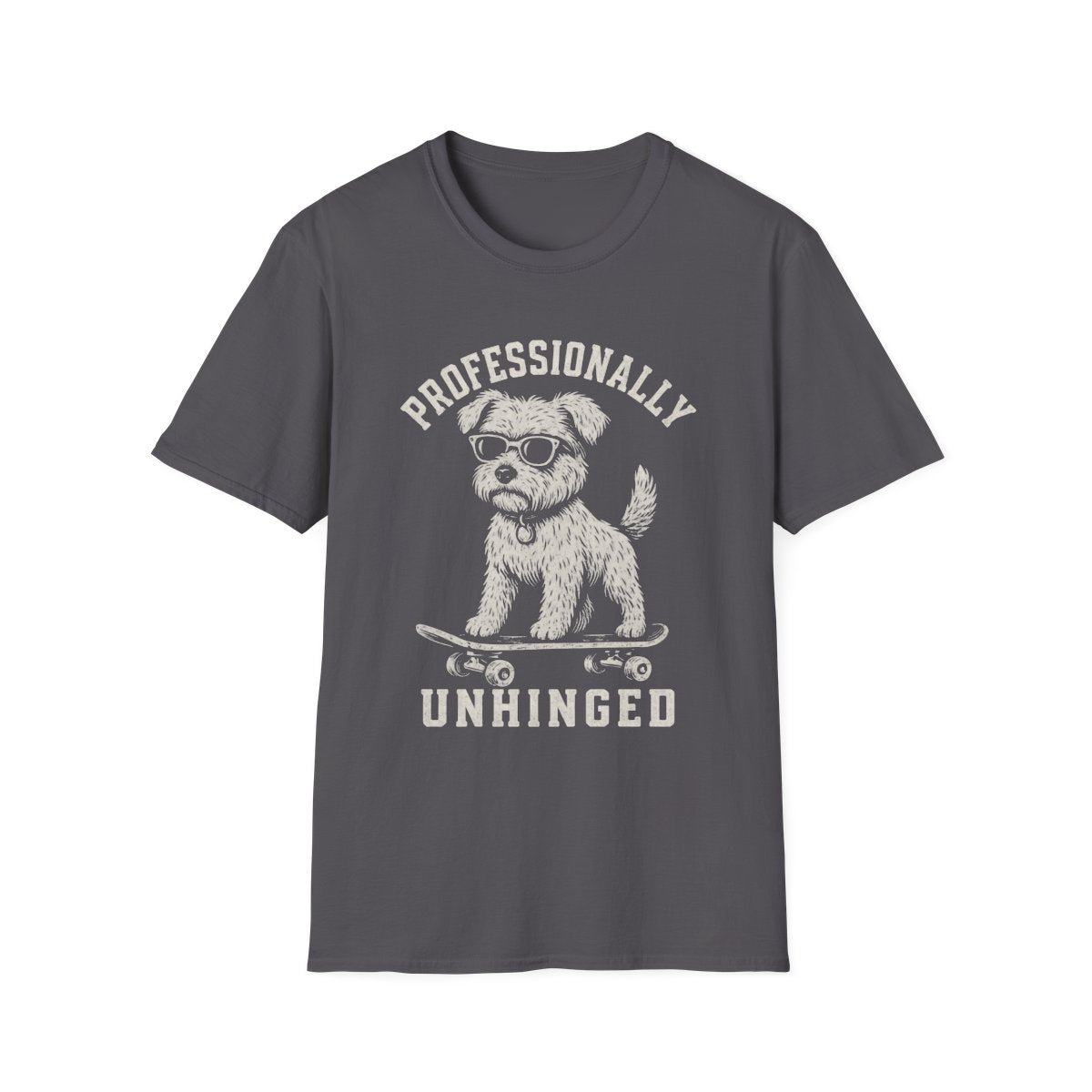 Skateboard Norfolk Terrier Tee - Charcoal