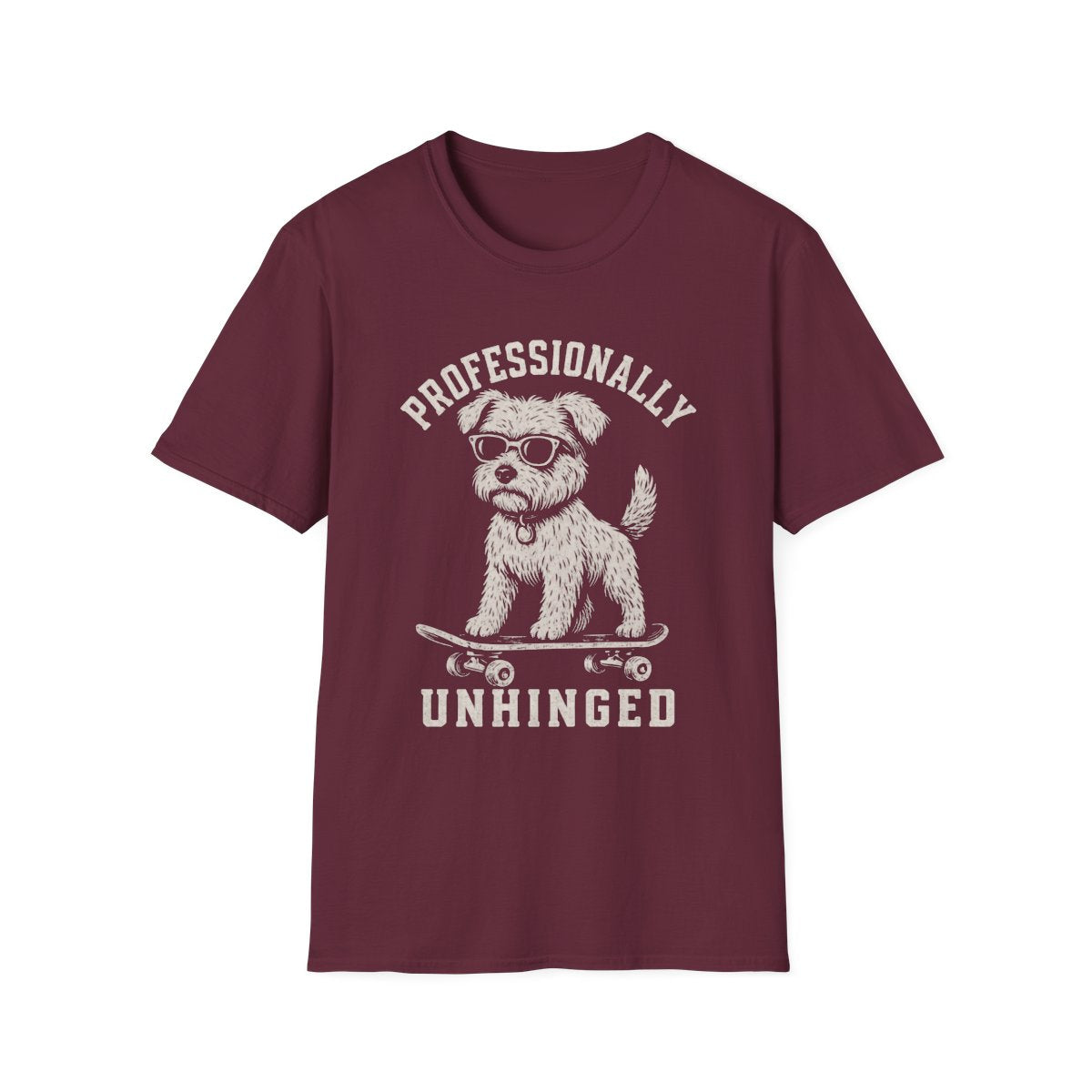 Skateboard Norfolk Terrier Tee - Maroon