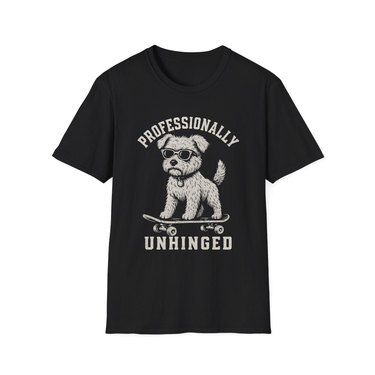 Skateboard Norfolk Terrier Tee - Black