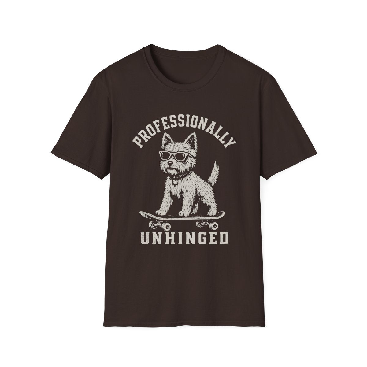 Skateboard Norwich Terrier Tee - Dark Chocolate