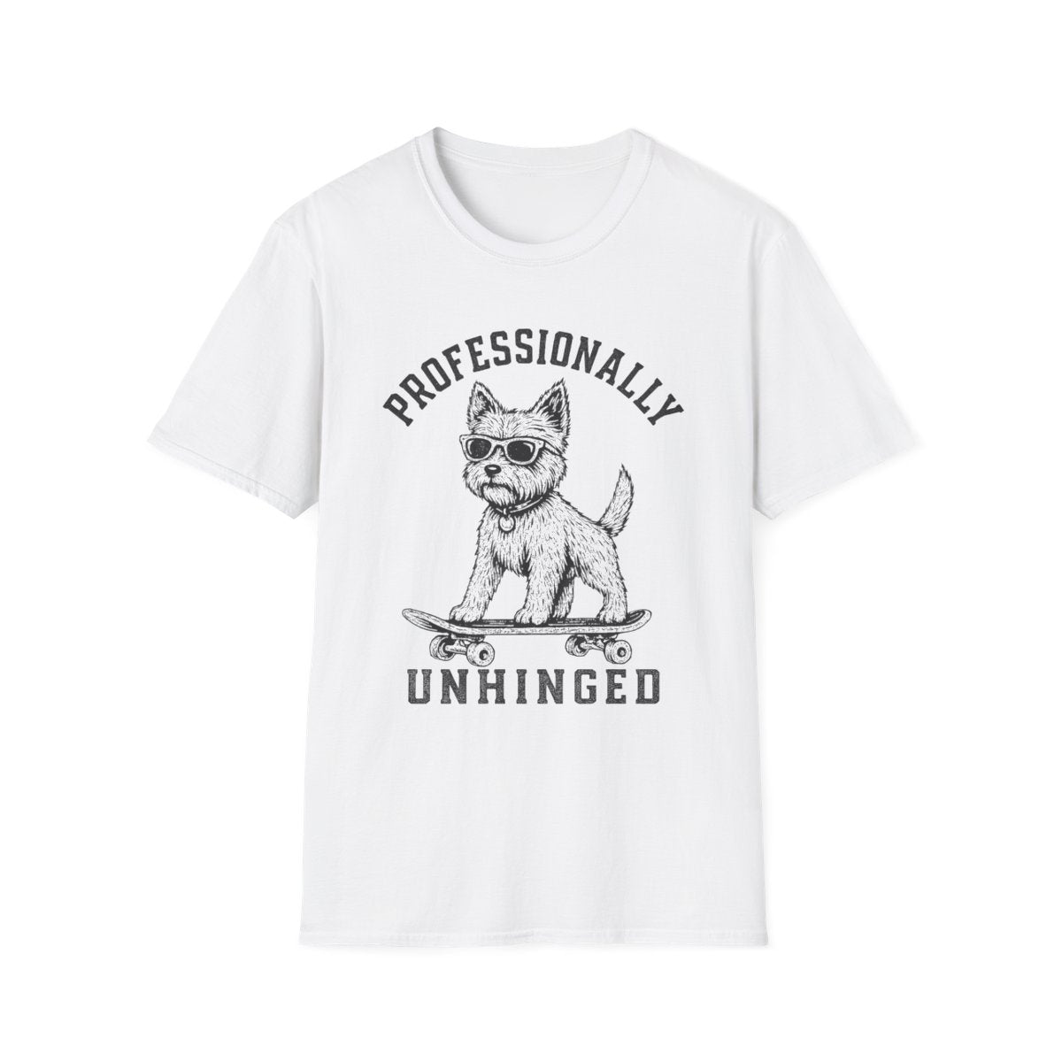 Skateboard Norwich Terrier Tee - White