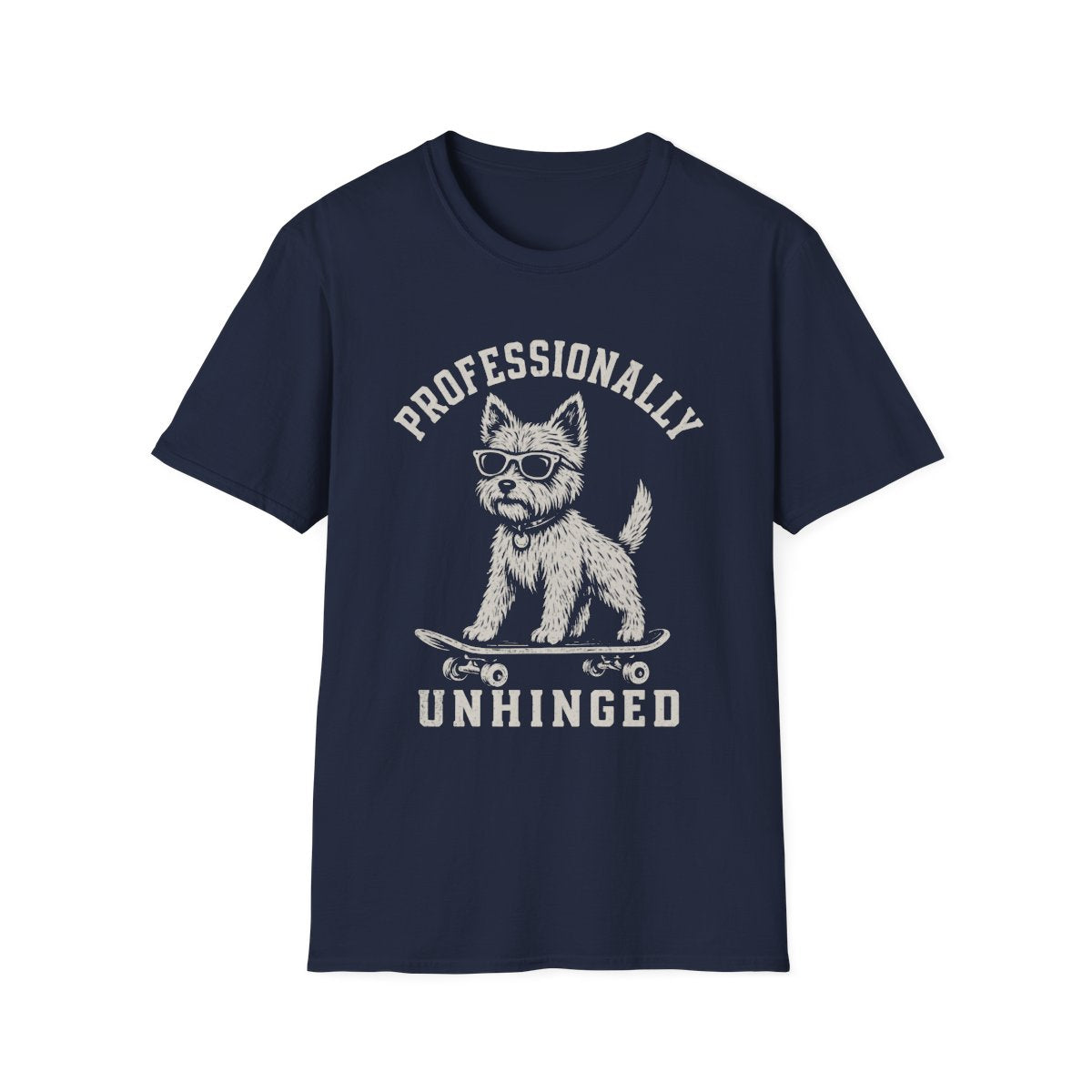 Skateboard Norwich Terrier Tee - Navy