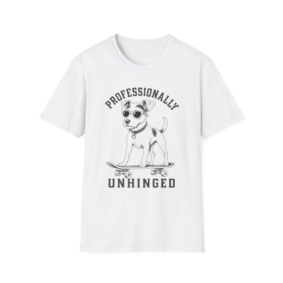Skateboard Parson Russell Terrier Tee - White